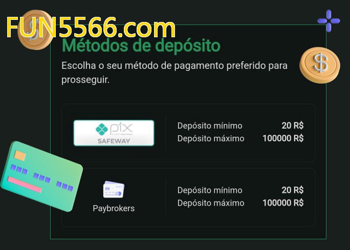 O cassino FUN5566.combet oferece uma grande variedade de métodos de pagamento